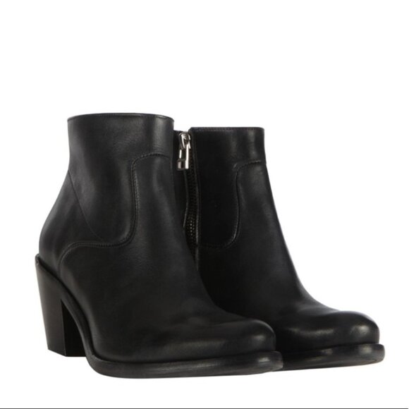 All Saints Hessian Low Leather Ankle Boot Black - Picture 13 of 13